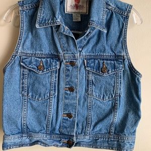 Levi Jean Vest Size Medium Embroidery